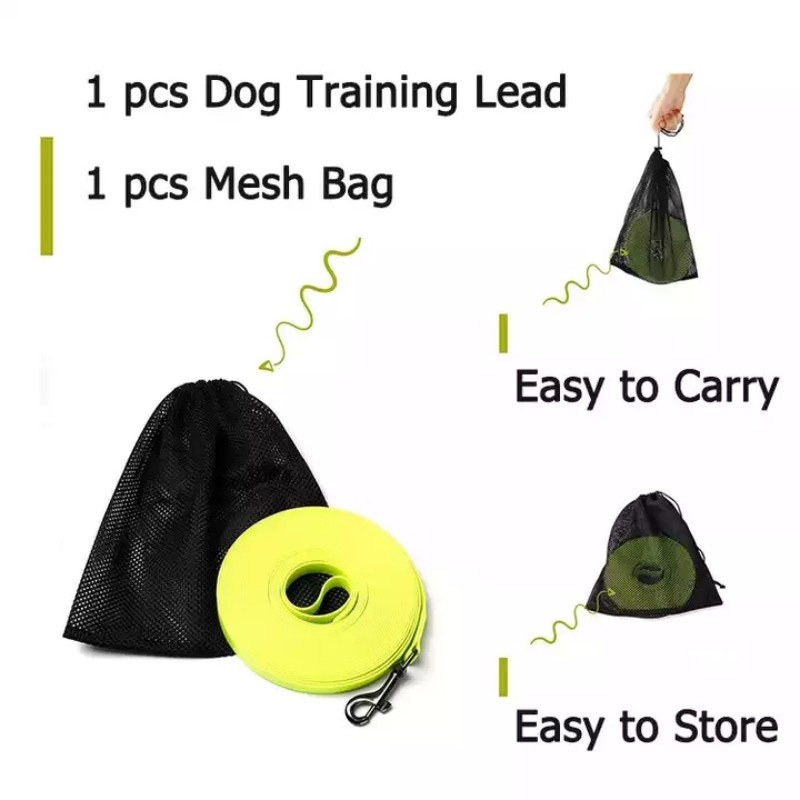 Durable PVC Coated Waterproof Dog Training Leash, Long Dogs Leashes with Soft Handle for Camping,Beach and Lake