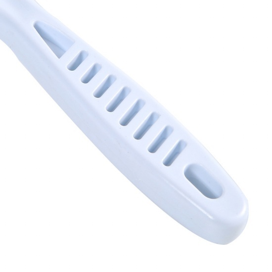 Double teeth white plastic handle high and low teeth pet open knot comb rake comb