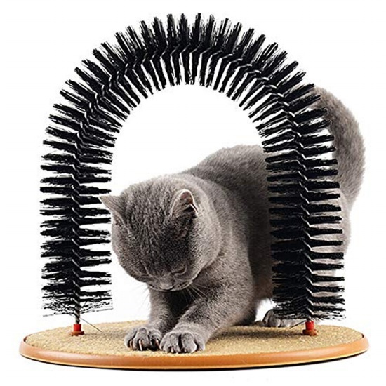 Cat  Self Grooming and Massaging Brush Toy, Pet Scratcher Pads Hair Cleaner