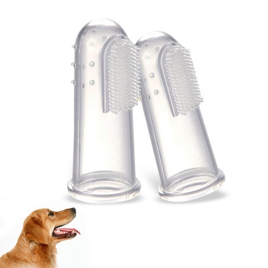 Transparent Finger Toothbrush Pet Toothbrush Easy Teeth Cleaning and Dental Care for Dogs, Cats and Small Pets