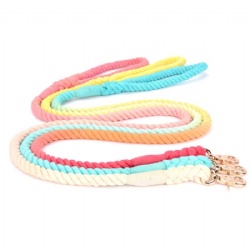 Heavy Training Multicolor Rainbow Cotton Braided Pet Leash Climbing Rope Dogs Leash And Collar