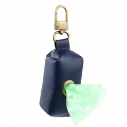 Portable Leather Poop Bag Dispenser for Small Large Dogs Travel Puppy Cat Waste Bag Outdoor Pet Product