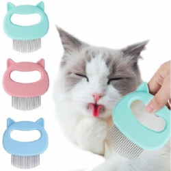 Hot sale cat hair brush cat brush pink cute shell shape pet cat comb